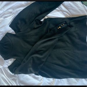 Open shoulder turtleneck